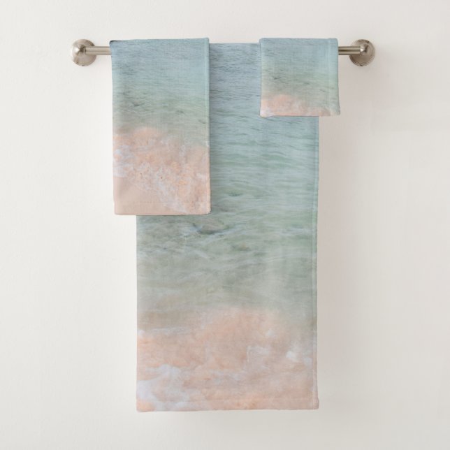 Caribbean Ocean Beach Bliss #4 #tropic #wall Badhandtuch Set (Insitu)