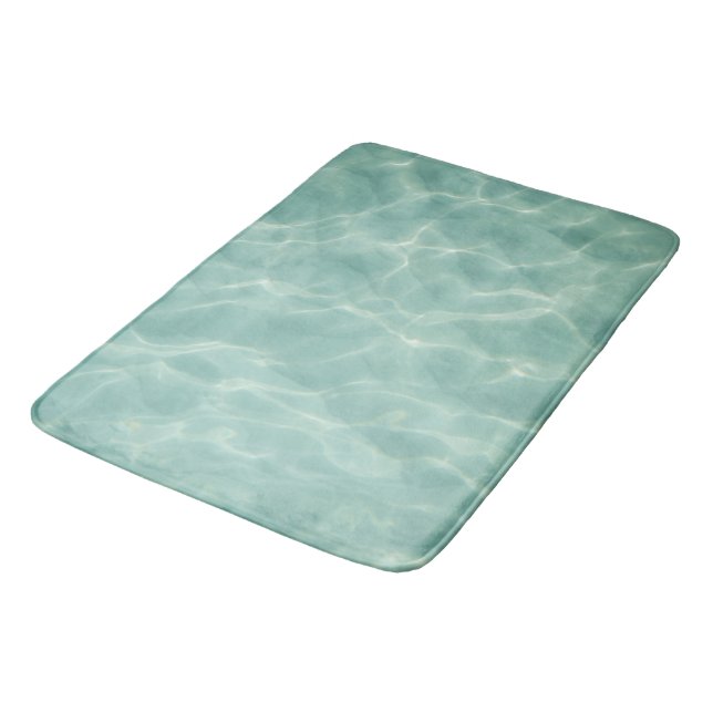 Caribbean Ocean Glow #3 #sea #wall #art Badematte (Schrägansicht)