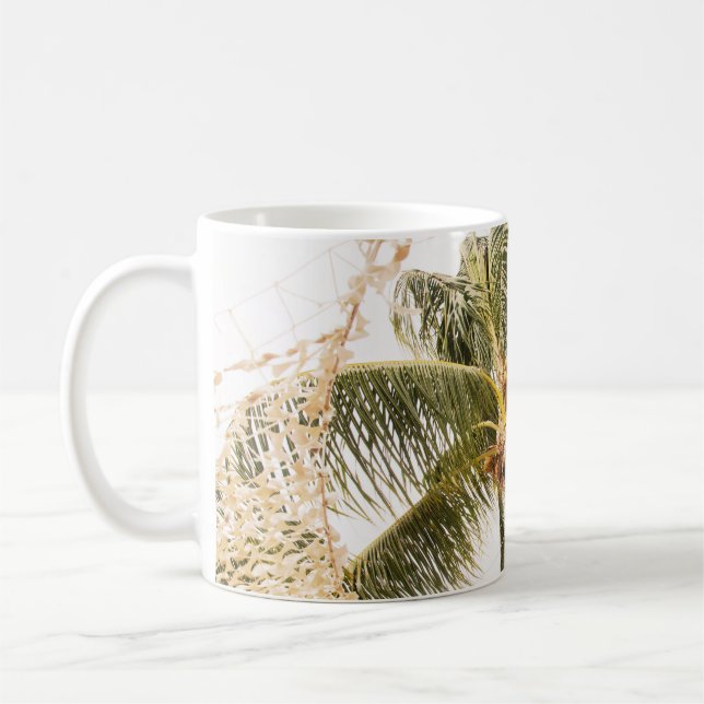Caribbean Palm Tree Oasis #1 #travel #wall #art Kaffeetasse (Links)