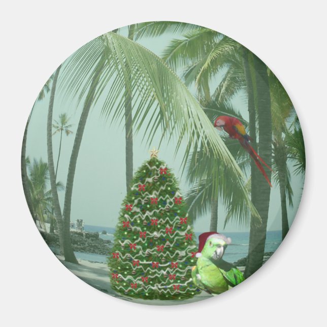 Caribbean Paradise Christmas Magnet (Vorne)
