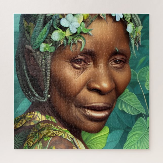 Caribbean Queen Black Woman Portrait (Vertikal)