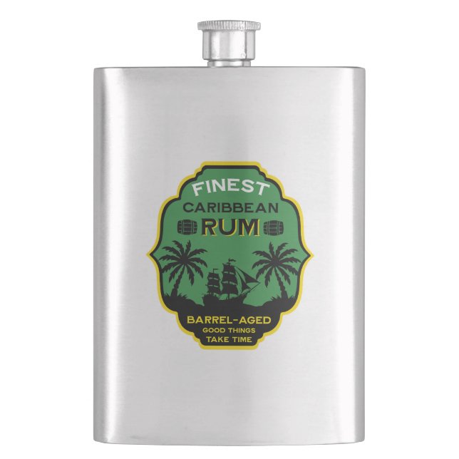 Caribbean Rum Gift Flachmann (Vorderseite)