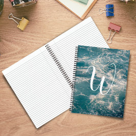 Caribbean Seascape Journal Monogram Notebook Notizbuch
