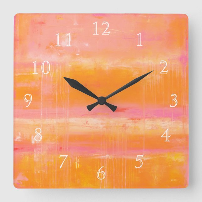 Caribbean Sky Quadratische Wanduhr (Vorderseite)