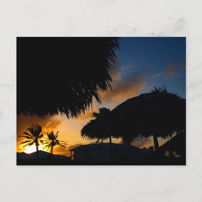 Caribbean Sunset 2 Postkarte (Vorderseite)