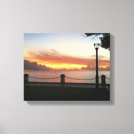 Caribbean Sunset Tropical Personalier Leinwanddruck