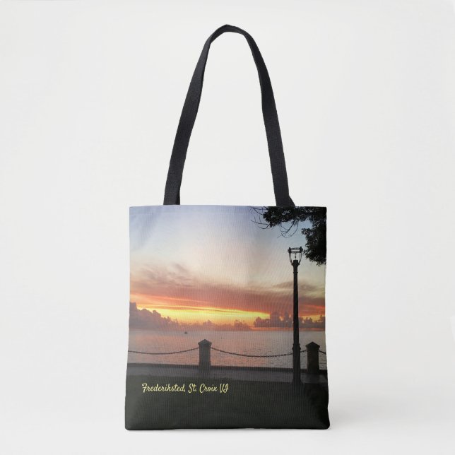Caribbean Sunset Tropical Personalier Tasche (Vorderseite)