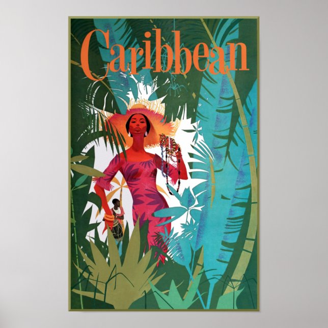 Caribbean travel poster (Vorne)