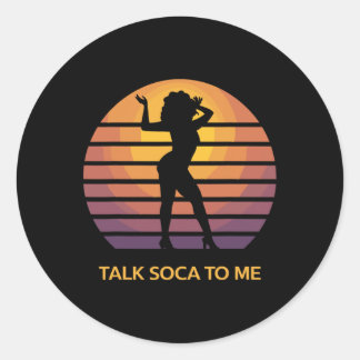 Caribbean Vibes Design for a Soca Dancer Runder Aufkleber