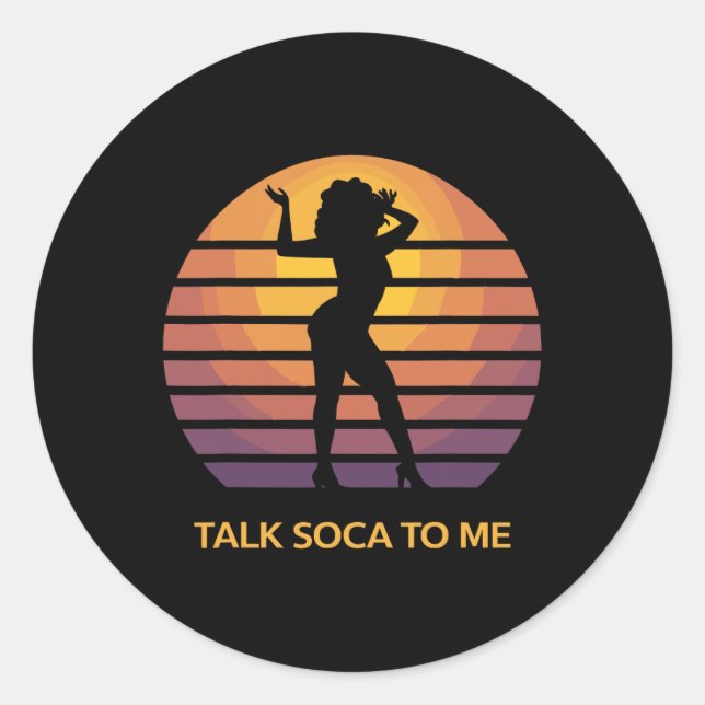 Caribbean Vibes Design for a Soca Dancer Runder Aufkleber (Vorderseite)