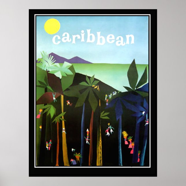 Caribbean Werbeaktion Vintage Poster (Vorne)