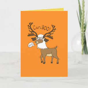 CariBOO Caribou - Drôle carte de voeux Halloween