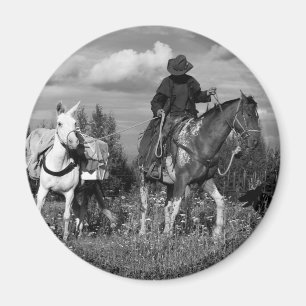 Cariboo Cowboy Pferde und Mule Geschenke Magnet