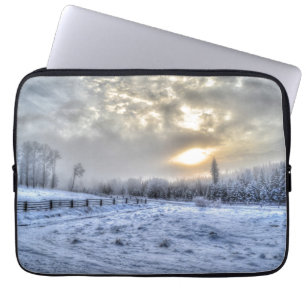 Cariboo Natur Landschaft Winteraufgang Laptopschutzhülle