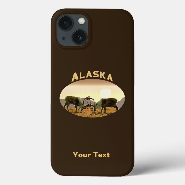 Caribou Duel - Alaska Coque-Mate coque iphone (Verso)
