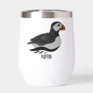 Caricature adorable en nage de Puffin Atlantique