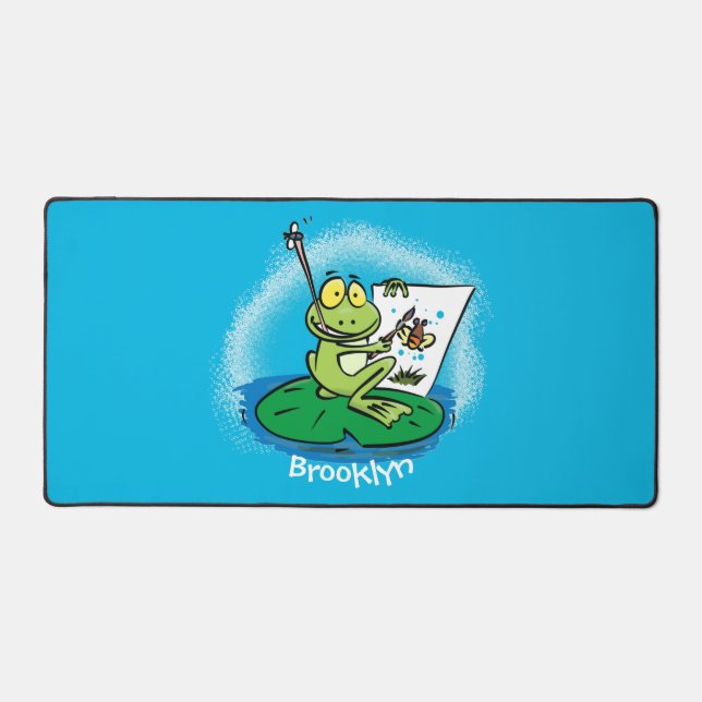 Caricature amusante de grenouille verte (Recto)