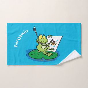 Caricature amusante de grenouille verte