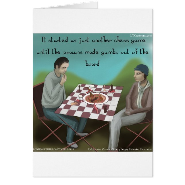 Caricature amusante des échecs Cajun (Devant)