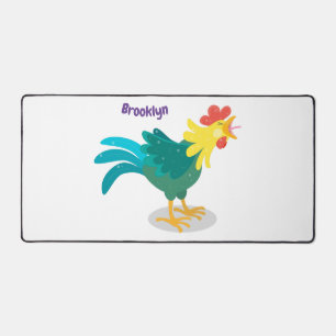 Caricature amusante du coq à rames