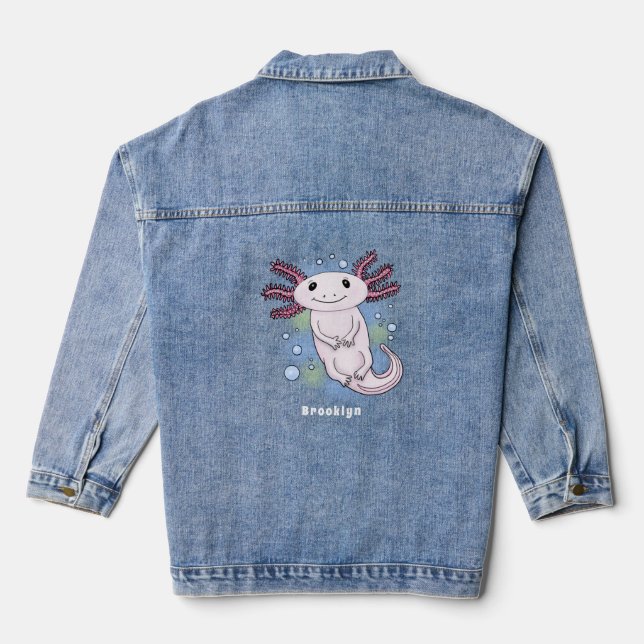 Caricature axolotl rose adorable (Verso)