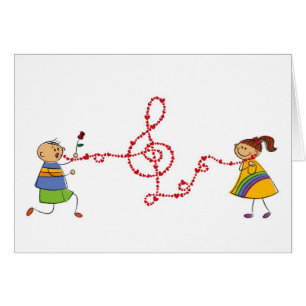 Caricature Boy Girl Cute Love Song Serenade Propos
