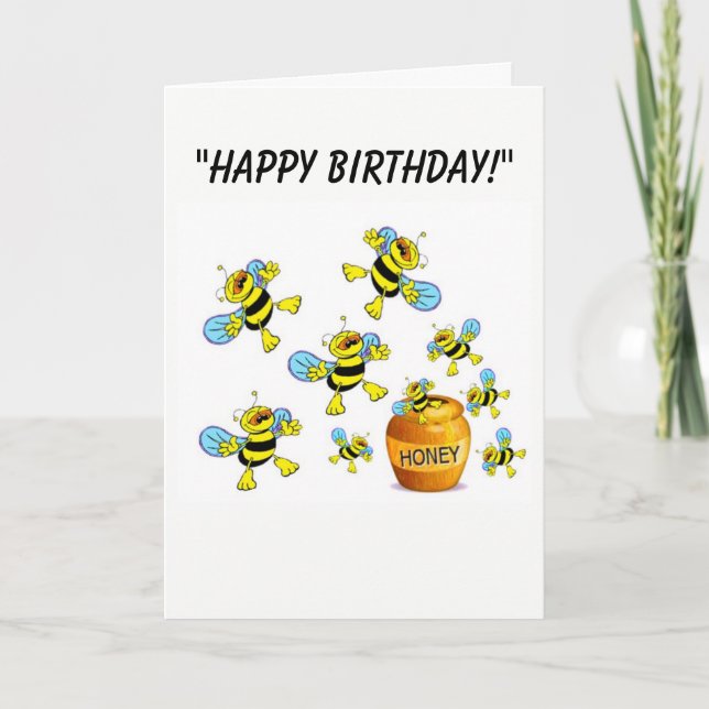 Caricature Bumble-Bee Carte Anniversaire (Devant)