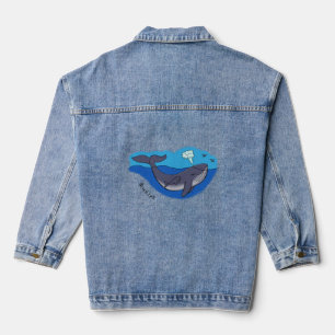 Caricature de baleine mignonne et de baleine de ve