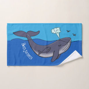 Caricature de baleine mignonne et de baleine de ve