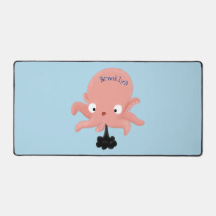 Caricature de bébé pieuvre rose mignonne humour