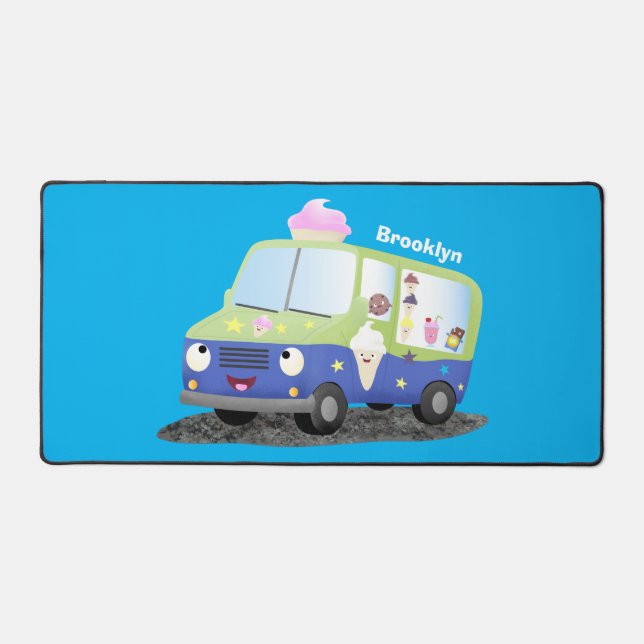 Caricature de camion de glace joli (Recto)