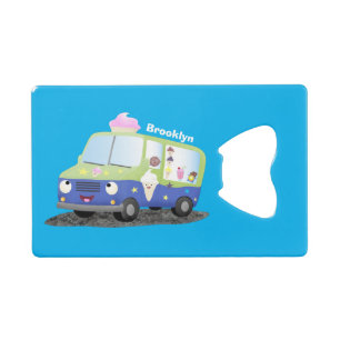 Caricature de camion de glace joli
