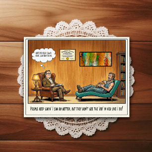Caricature de carte postale humoristique du cabine