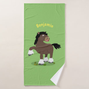 Caricature de cheval de trait de Cute Clydesdale