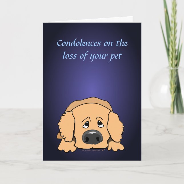 Caricature de chien triste condense la carte de sy (Devant)