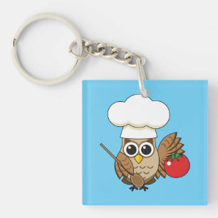 Caricature de Chouette à Cuisine mignonne