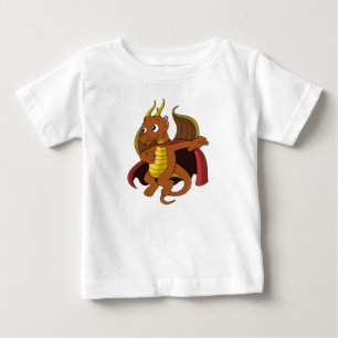 Caricature de dragon orange Baby T-Shirt