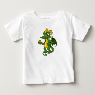 Caricature de dragon vert Baby T-Shirt