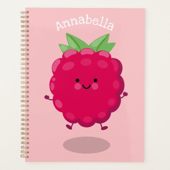 Caricature de framboise très heureuse (Devant)