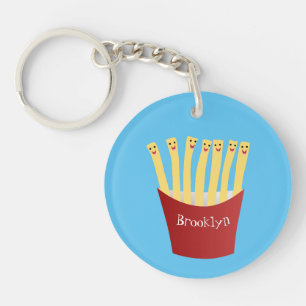 Caricature de frites Cute kawaii fast food