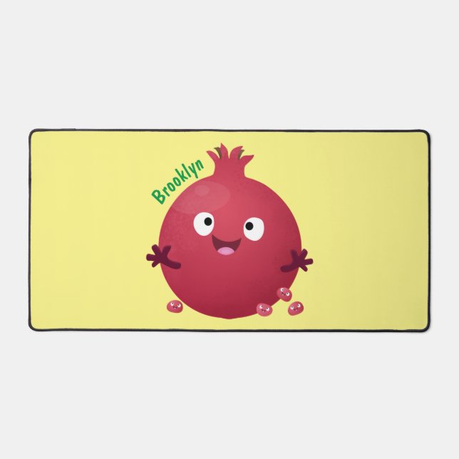 Caricature de fruits à la grenade joyeux (Recto)