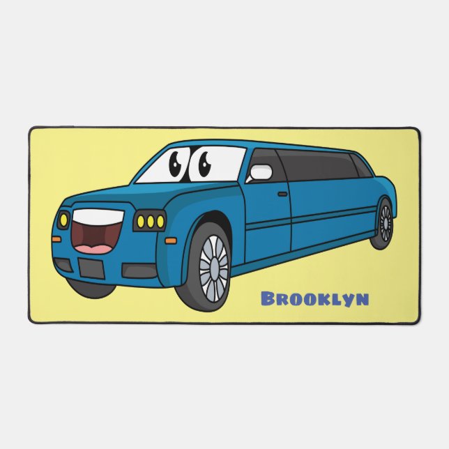 Caricature de la Limousine bleu mignonne (Recto)