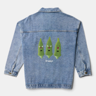 Caricature de légumes de l'okra chantante mignonne