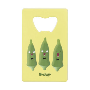 Caricature de légumes de l'okra chantante mignonne