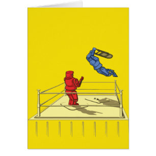 Caricature de lutte robotique mignonne