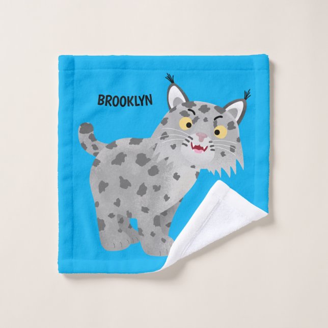 Caricature de lynx de lynx de lynx (Gant de toilette)