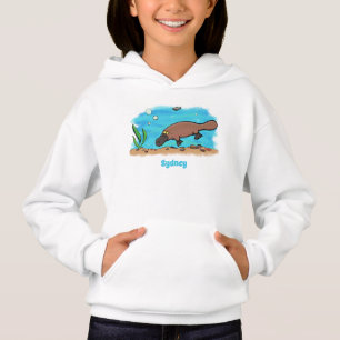 Caricature de natation de Cute platypus