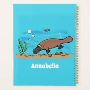 Caricature de natation de Cute platypus