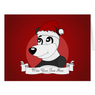 Caricature de panda de Noël