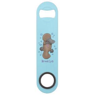 Caricature de platypus bébé très heureuse